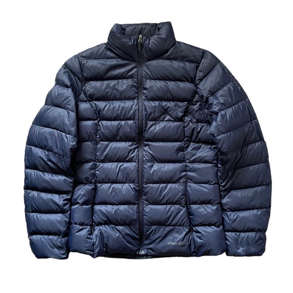 Eddie Bauer Navy Blue Down Puffer Jacket Size Small